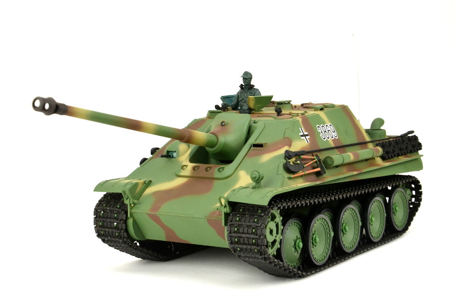 Rc Tank Jagdpanther Heng Long 1:16 Met Rook-Geluid En Metalen Versnellingsbak -2,4ghz
