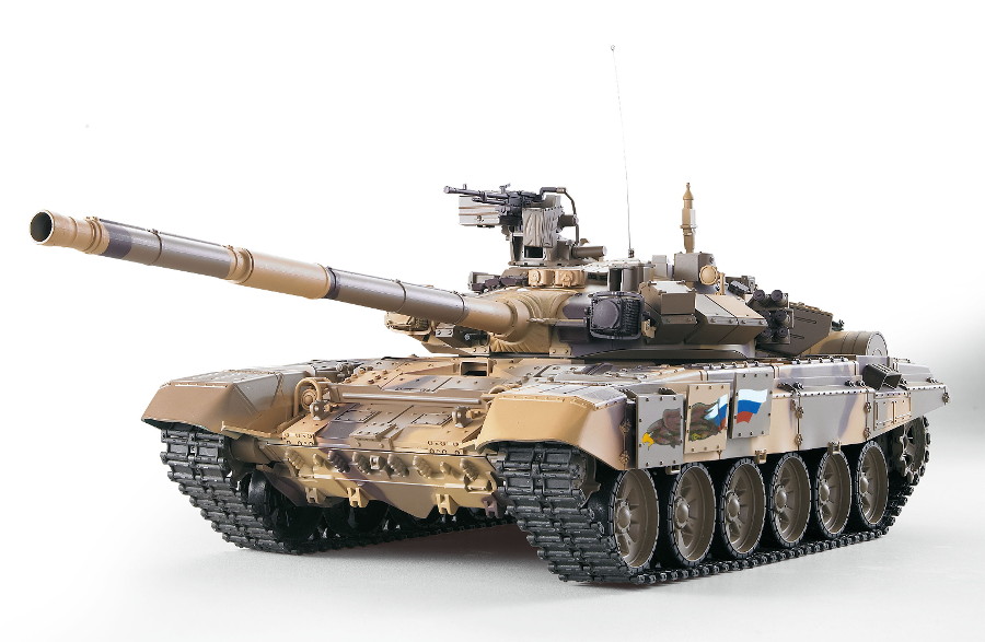 Rc Tank Rusland T90 Heng Long 1:16 Met Rook-Geluid En Metalen Versnellingsbak -2,4ghz