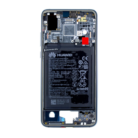 Huawei P20 Reserveonderdeel Middenkader Met Batterij Blauw