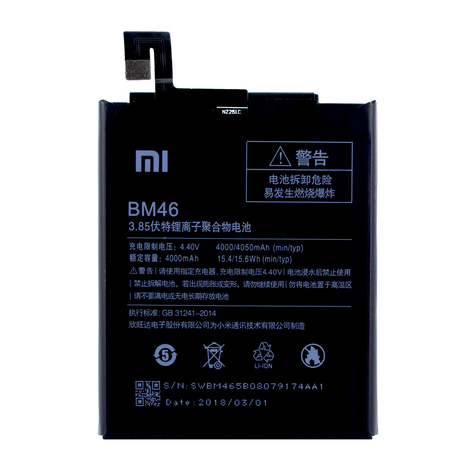Xiaomi Lithium Ion Batterij Bm46 Redmi Note 3 4050mah
