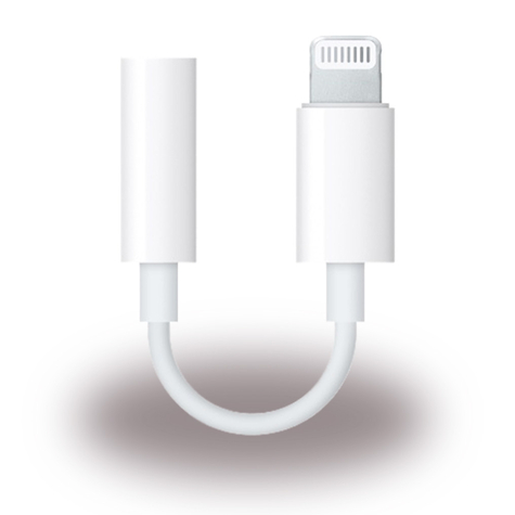 Apple Mmx62zm/A Hoofdtelefoonaansluiting/-Adapter Lightning-Naar-3,5-Mm-Aansluiting Wit