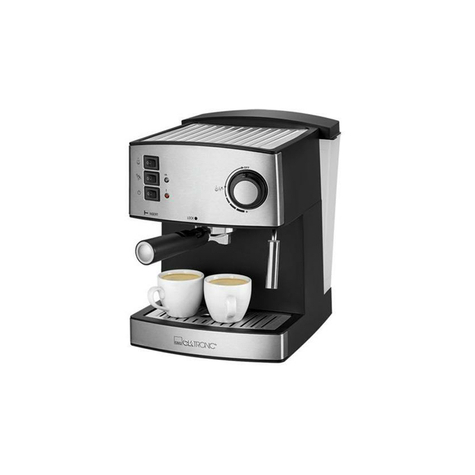 Automatische Espressomachine Clatronic Es 3643 (Zwart-Zilver)