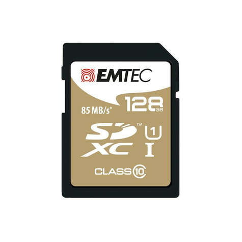 Sdxc 128 Gb Emtec Cl10 Gold+ Uhs-I 85mb/S Blister