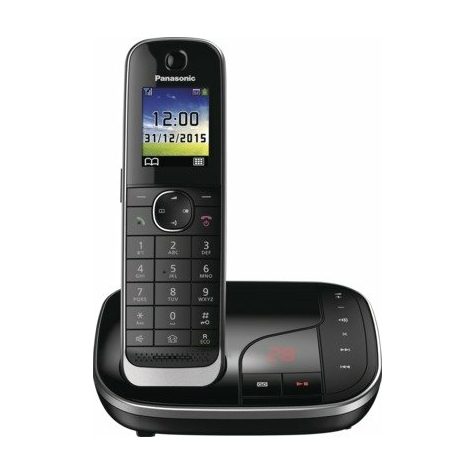 panasonic kx-tgj320gb draadloze enkele dect-telefoon met antwoordapparaat, zwart