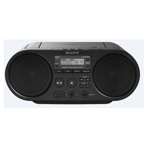 Sony Zs-Ps50b Boombox Cd/Radio Speler, Zwart
