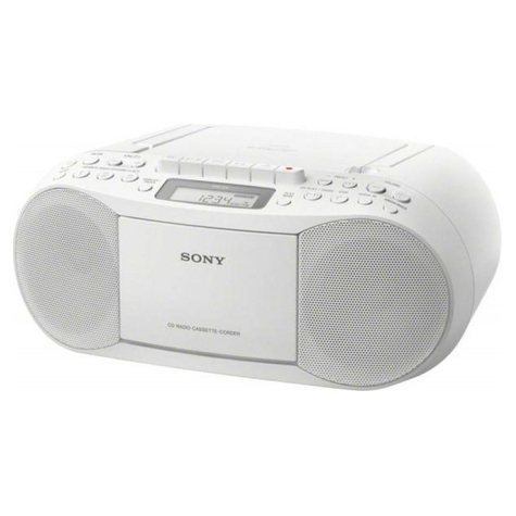 Sony Cfd-S70w Cd/Cassette-Radio Recorder, Wit