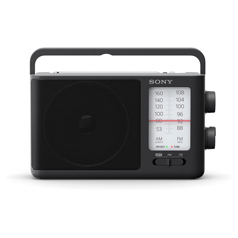 Sony Icf-506 Am/Fm Radio Met Analoge Zenderzoeker, Zwart