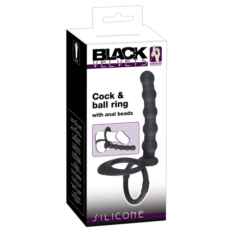 Zwarte Fluwelen Penis En Bal Ring