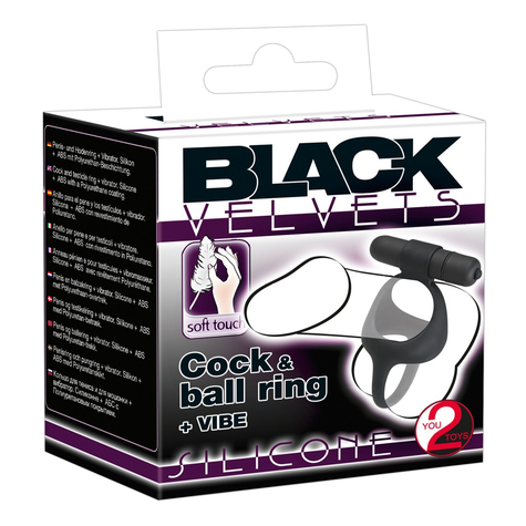 Zwart Velvets Cock + Ball Ring