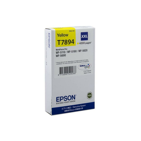 Epson C13t789440 Printcartridge T7894 Xxl Geel 4.000 Pagina S