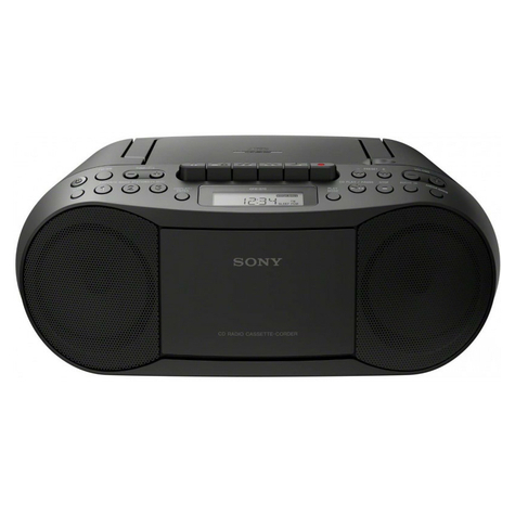 Sony Cfd-S70b Boombox Cd Cassette Radio Zwart
