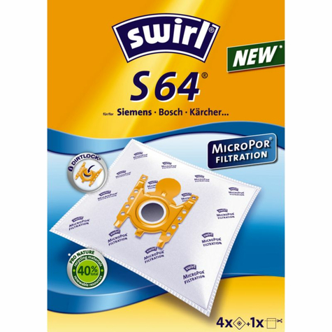 Swirl S 64 Micropor Stofzuigerzak (Set Van 4)