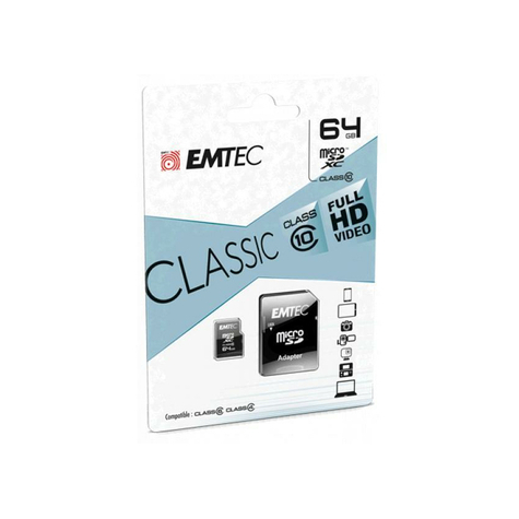 Microsdxc 64gb Emtec +Adaptor Cl10 Classic Blister
