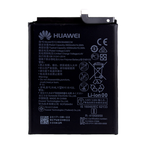 Huawei Hb436486ecw Lithium-Ion Batterij Mate 10 Pro, Mate 20 Pro, P20 Pro 4000mah