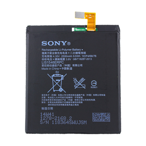 Sony Lis1546erpc Xperia C3, C3 Dual, T3 Lte 2500mah Li-Polymeerbatterij