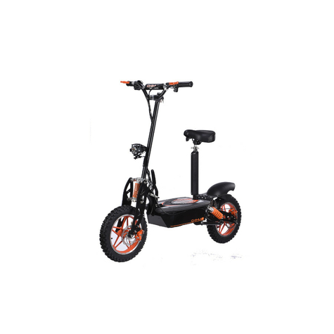 e-scooter bis zu 40 km/h schnell mit 25km reichweite, 48v | 1500w | 12ah akku, mit sitz, bremsen und lichter -c002b