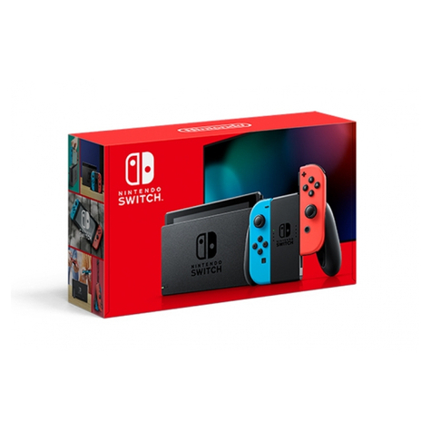 Nintendo Switch (Nieuw Herzien Model) Nintendo Switch Zwart Blauw Rood Analoog/Digitaal D-Pad Huis Knoppen Lcd