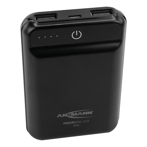 Ansmann 10.8 Mini - Black - Mobile/Smartphone - Tablet - Rectangle - Lithium Polymer (Lipo) - 10000 Mah - Usb
