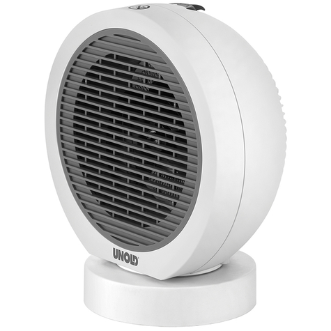 Unold Rondo - Electric Fan Heater - Indoor - Hallway - Table - Gray - White - Plastic - 2000 W