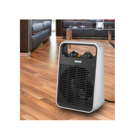 Unold 86106 - Fan Room Heater - 1.5 M - Hallway - Table - Black - Silver - Plastic - Rotary Control