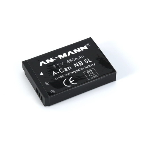 Ansmann Li-Ion Accupacks A-Can Nb 5 L Lithium-Ion (Li-Ion) 750 Mah - Canon Ixus 800is / 900 Ti 3.7 V Zwart