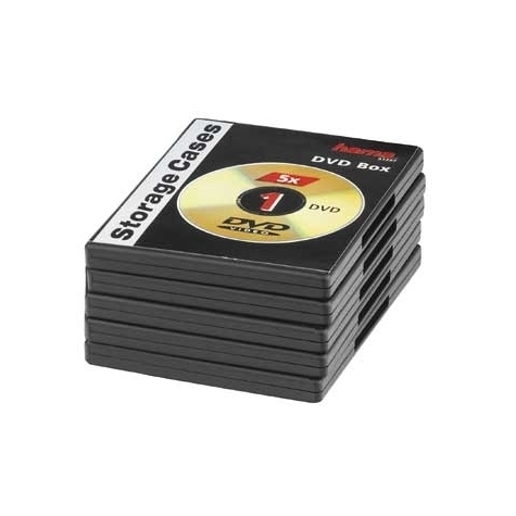 Hama Dvd Jewel Cases 5 Stuks Zwart 1 Schijven Zwart