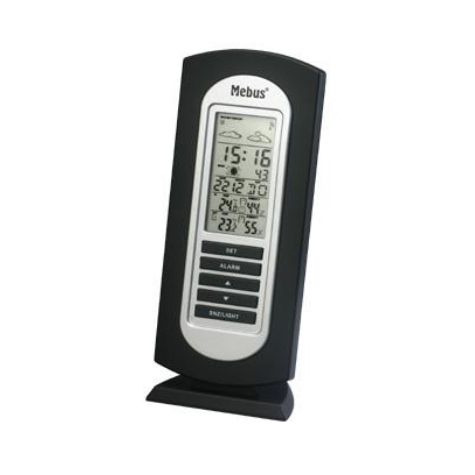 Mebus 40222 Zwarte Binnenthermometer Buitenthermometer Thermometer Thermometer F,°C Monochroom