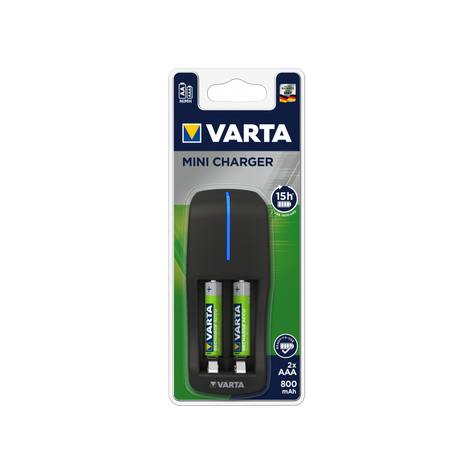 Varta Mini-Oplader 800 Mah Nikkel-Metaalhydride (Nimh) Aa,Aaa Zwart Opladen Binnenbatterijoplader 0,15 A