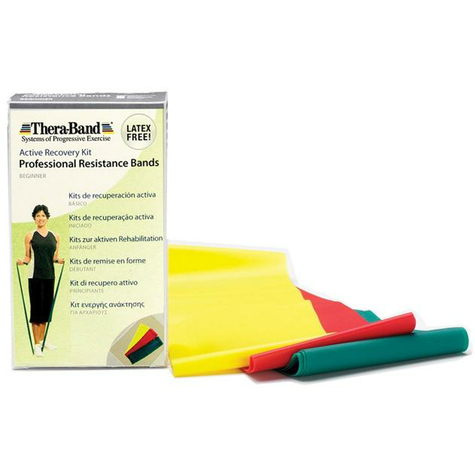Theraband Latexfree Ungsbder In Set, 3 X 1,50 M (Light + Medium Strong + Strong)