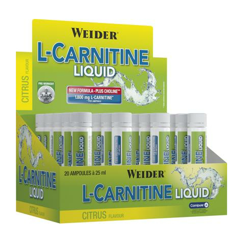 Joe Weider L-Carnitine Liquid, 20 X 25 Ml Ampoules