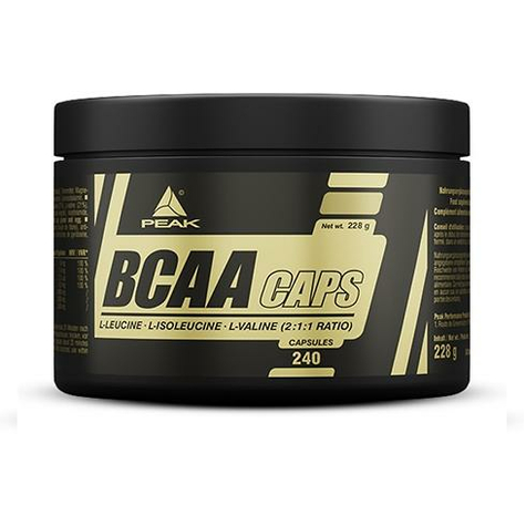 peak performance bcaa caps, 240 kapseln dose