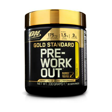 optimum nutrition gold standard pre workout, 330 g dose