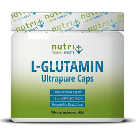 Nutri+ Vegan L-Glutamine Capsules Ultrapure, 150 Capsules
