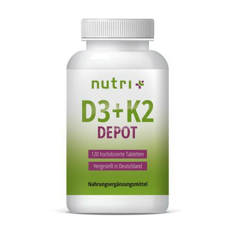 Nutri+ Vegane D3+K2 Depot Tabletten, 120 Tabletten