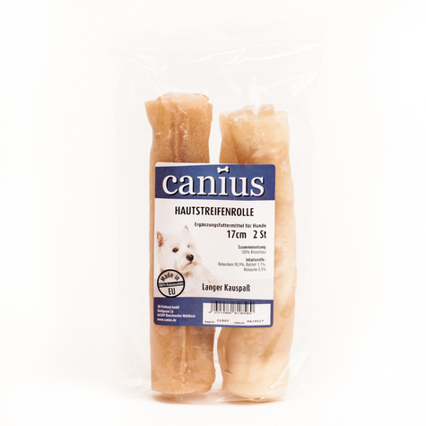 Canius Snacks,Can.Hautstreifenrolle 17cm 2er