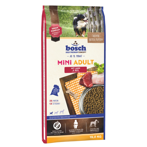 Bosch,Bosch Mini Lamb+Rice 15kg