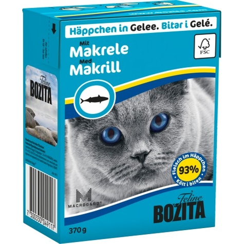 Bozita,Bz Cat Häpp.Gel.Mackerel 370gt
