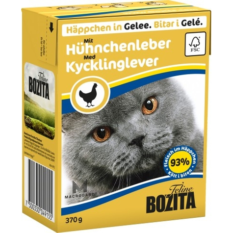 Bozita,Bz Cat Häpp.Gel.Chickenleb370gt