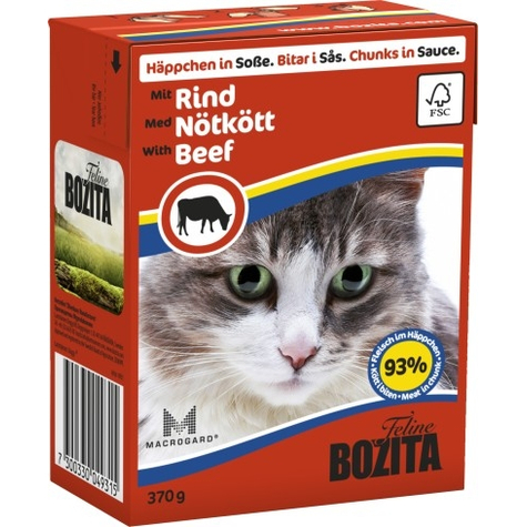 Bozita,Bz Cat Häpp.Soße Rind    370gt