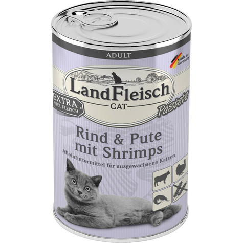 Landmeat,Lafl.Cat Past Beef+Shrimp400gd
