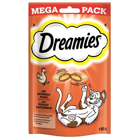 Dreamies,Dreamies Chicken Mega Pack 180g