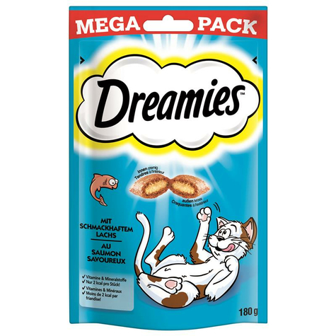 Dreamies,Dreamies Lachs Mega Pack  180g