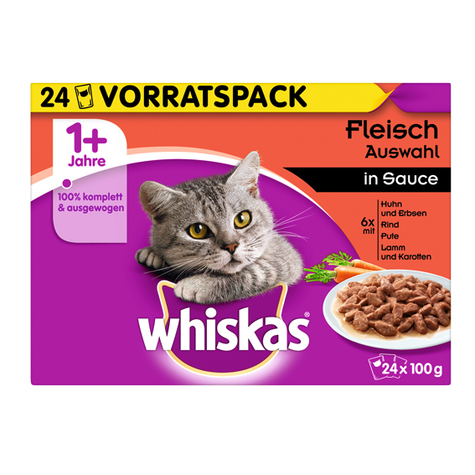 Whiskas,Whis. 1+ Fleischsauce 24x100gp