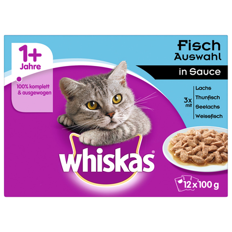 Whiskas,Whis.Mp 1+Fisch Sauce 12*100gp