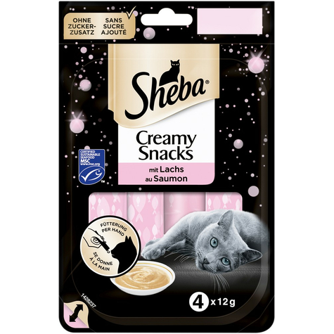 Sheba,Sheba Snack Creamy Salmon 4x12g