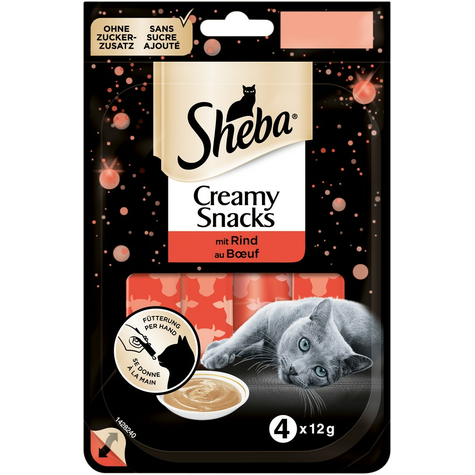 Sheba,Sheba Snack Creamy Rind  4x12g