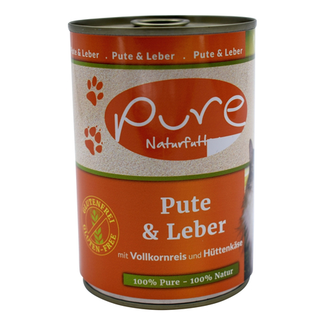 Pure Natural Food,Pure Cat Turkey+Leb Glufr 400gd
