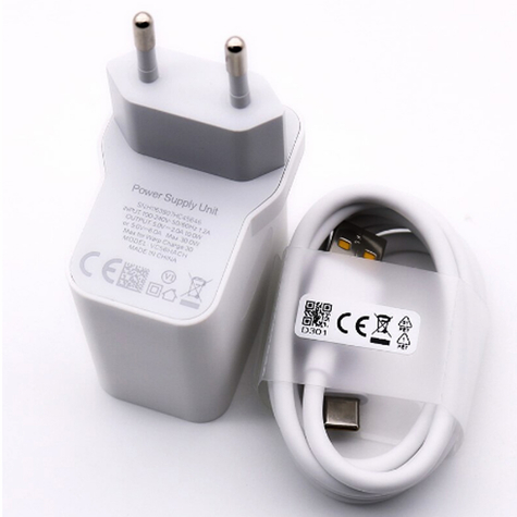 Oppo Vooc Charger + Type C Cable 30w White Quick Charger