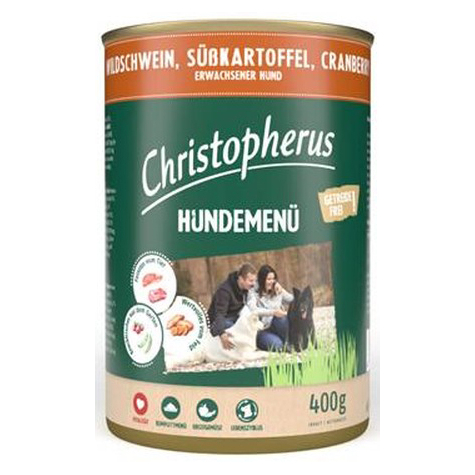 Christopherus Hundemenü -Adult - Mit Wildschwein, Süßkart