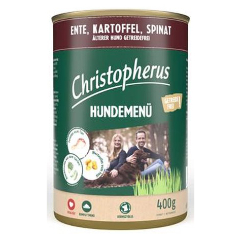 Christopherus Hundemenü -Senior - Mit Ente, Kartoffel, Sp
